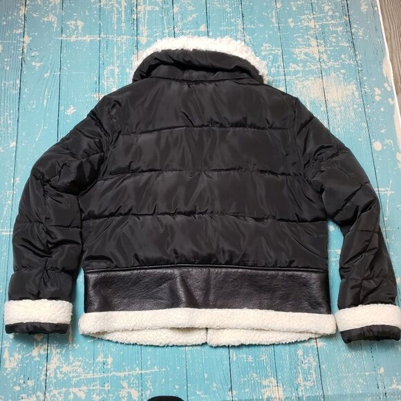 Mixed media puffer/ bomber jacket - Picture 4 of 7